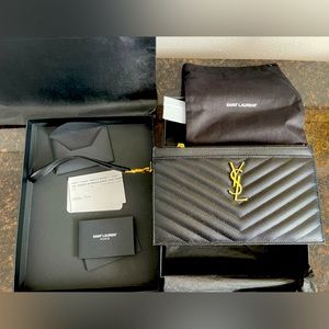 YSL POUCH LEATHER